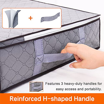 40L Underbed Storage Bags Clothes Organizers with Reinforced Handle