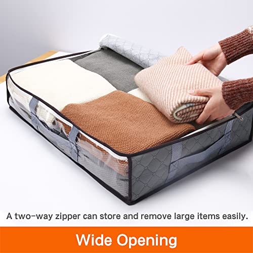 40L Underbed Storage Bags Clothes Organizers with Reinforced Handle